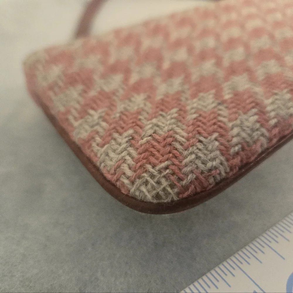 Coach Burgundy and Tweed Wristlet -used - Picture 9 of 16